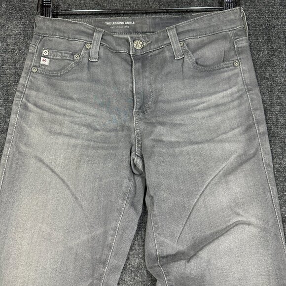 AG Adriano Goldschmied Jeans Womens 25 The Legging Ankle Super Skinny Gray Raw H - Picture 3 of 8